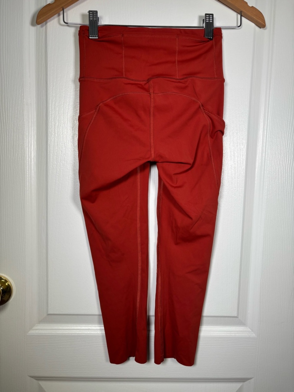 LULULEMON Fast & Free Crop II 19" - Dark Sport Red - Size 2 - Nulux - #33 - Picture 4 of 6